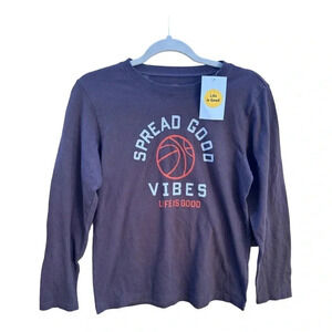 Life is Good NWT Brown Long Sleeve // Size Large Boys 10
